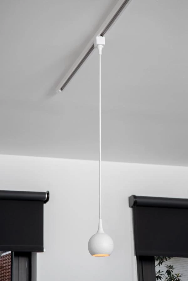Lucide TRACK FAVORI pendant - 1-circuit Track lighting system - 1xGU10 - White (Extension) - atmosphere 6